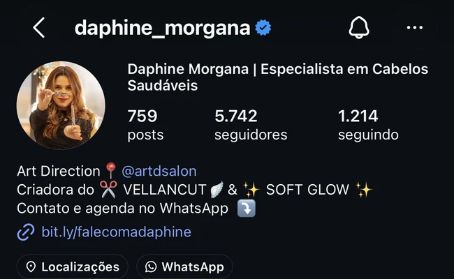 Daphine Morgana, cliente DN Hair