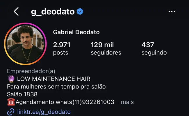 Gabriel Deodato, cliente DN Hair