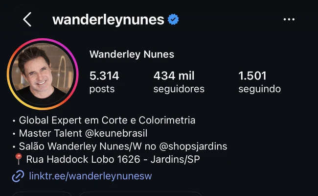 Wanderley Nunes, cliente DN Hair